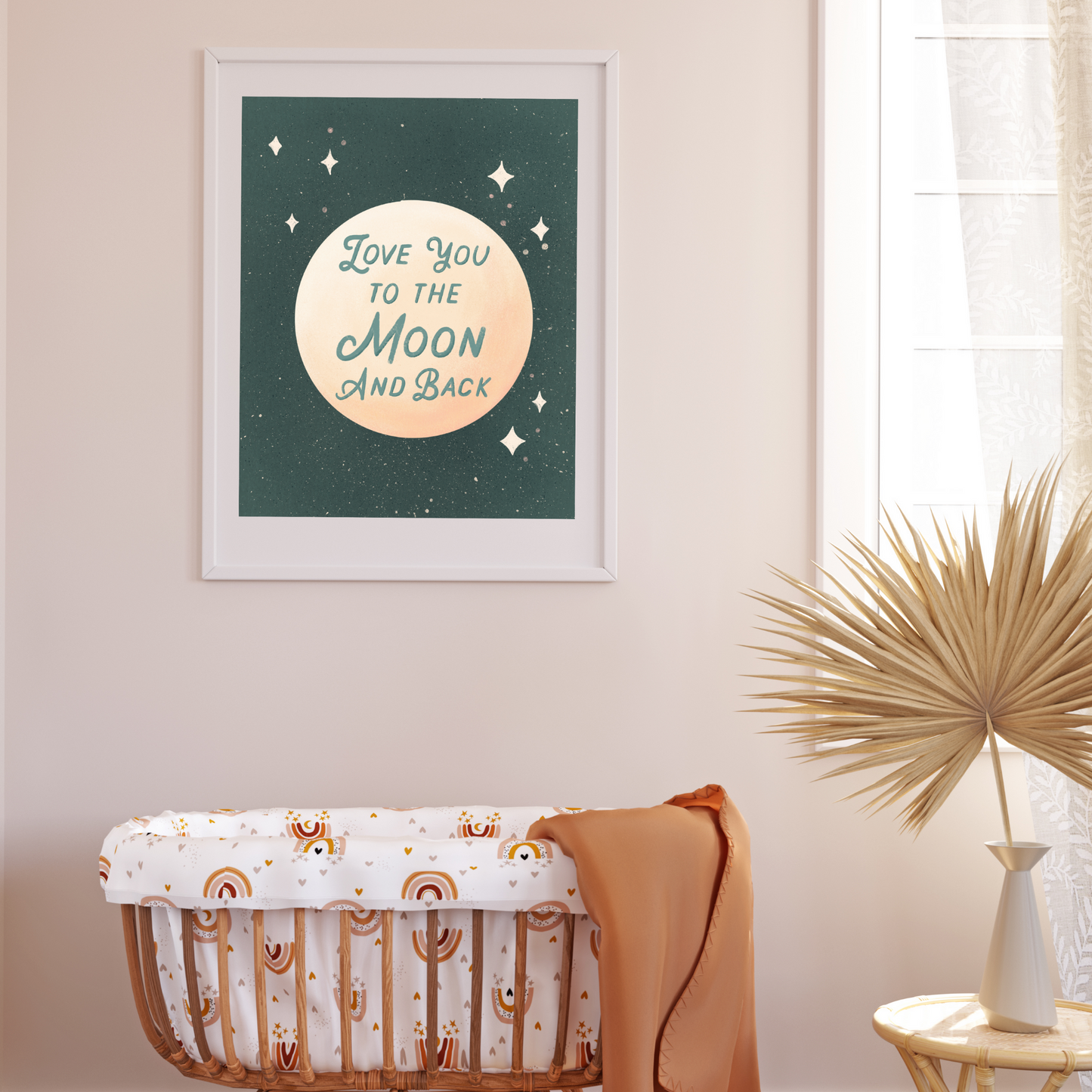 Love you to the moon and back art print